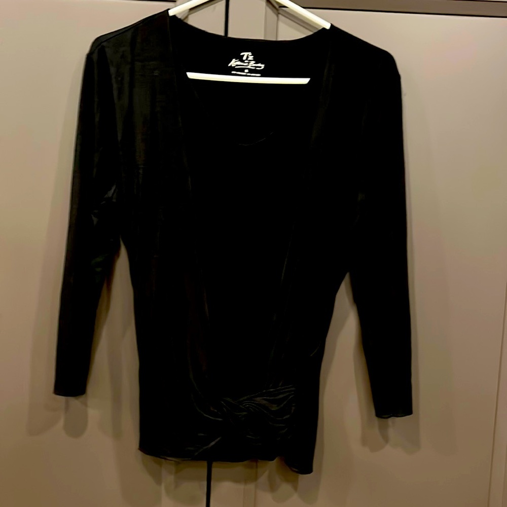 Black 3/4 Sleeve Layered Sweater-Size S-Excellent Condition